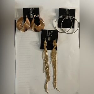 Lot of 3 INC womens earrings